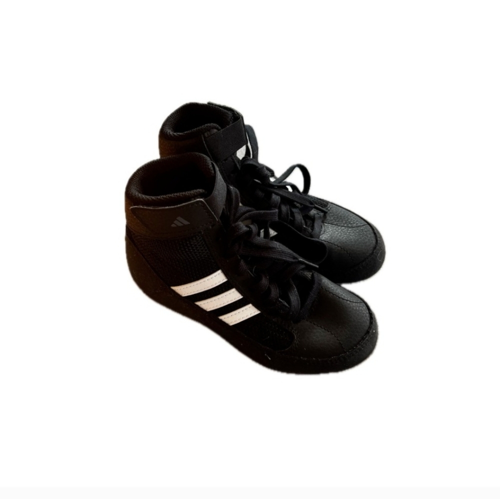 Adidas Kids Black and White High-Top Sneakers